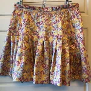 Zac Posen metallic mini skirt